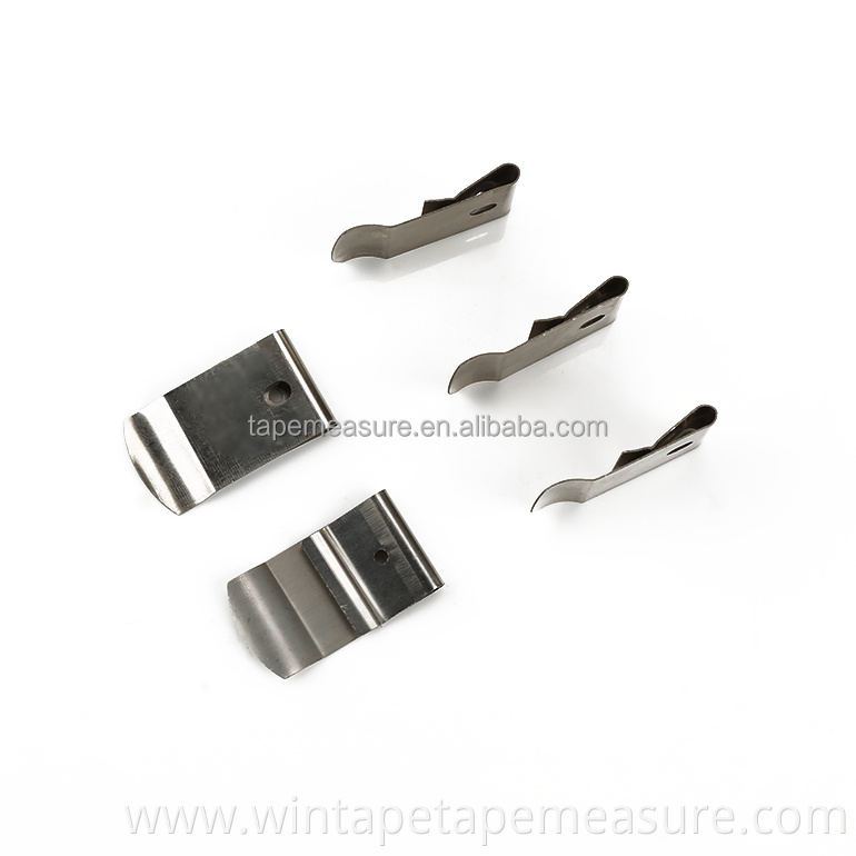 High quality stainless steel flat metal button spring lock clip